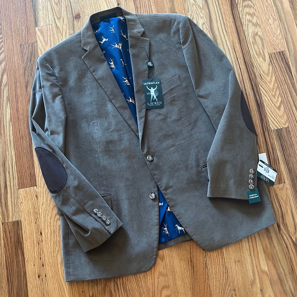 Brand New Polo Ralph Lauren Chorduroy Sports Coat Sz 46R